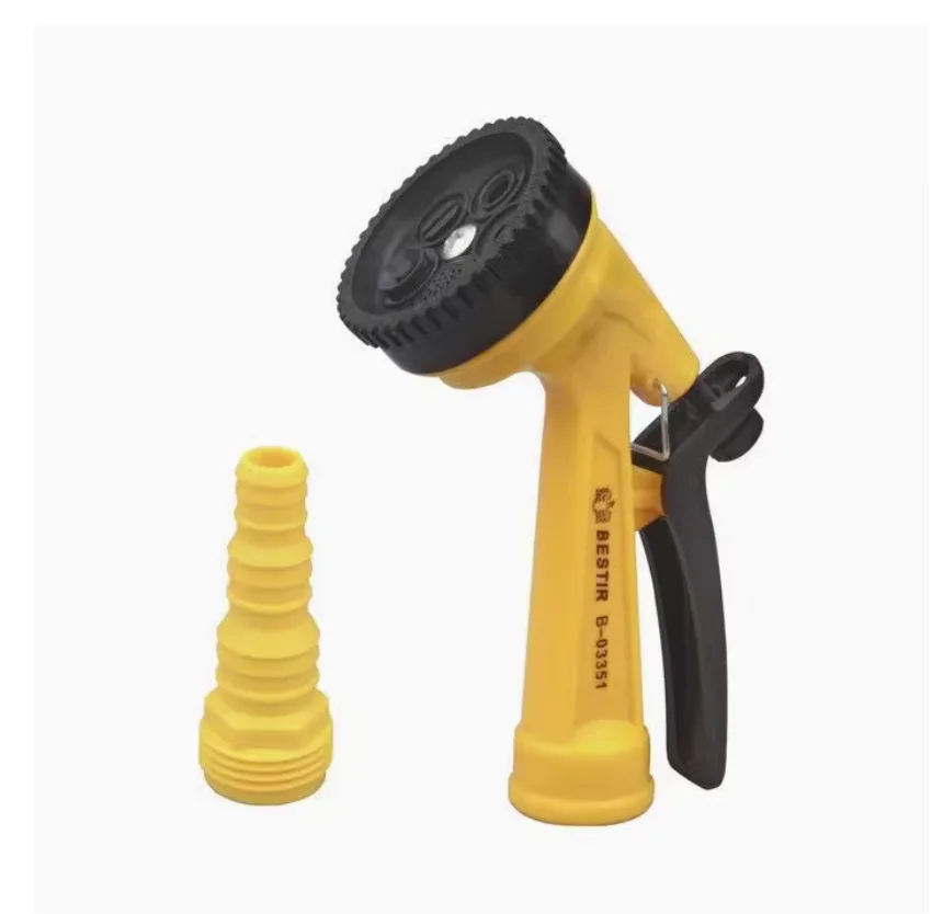 BESTIR tool ABS plastic 6 5 8 pattern nozzle zinc alloy spary gun hose nozzle connectors set Water gun short Faucet connector