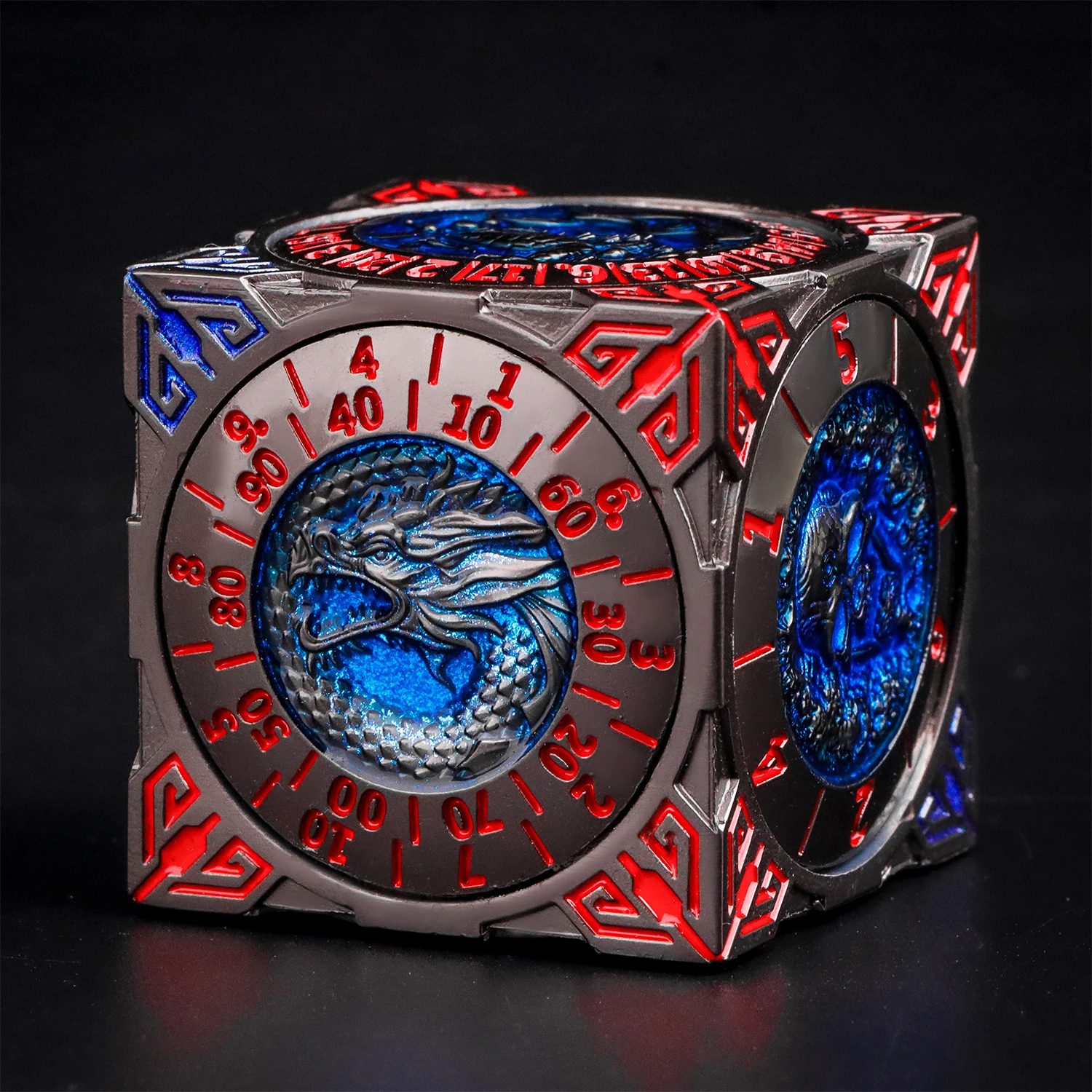 

Набор металлических кубиков для D&D 7-в-1 с функцией вращения – Премиальный набор кубиков для Dungeons and Dragons в подарочной коробке, подарок для мастеров игры в D&D