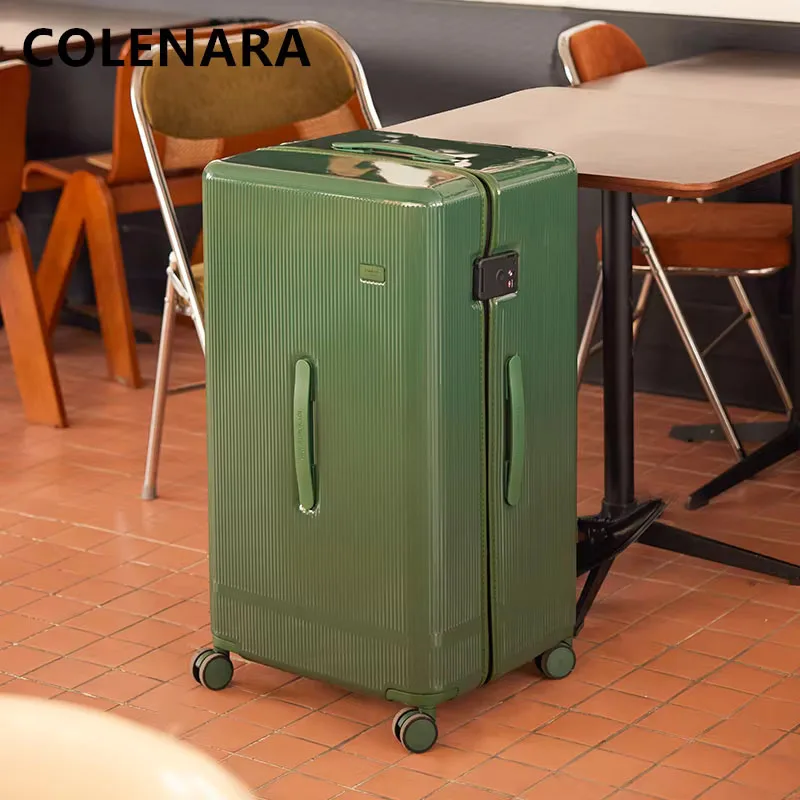 COLENARA-Equipaje ABS + PC para hombre, Maleta rodante de gran capacidad con ruedas, 20, 22, 24, 26, 28 y 30 pulgadas