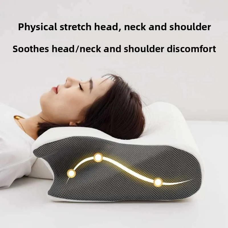 

Шейная подушка-бабочка, поддержка шеи из пены с эффектом памяти и медленным отскоком, сердечник с нулевым давлением для отелей/путежей и боковых спальных устройств