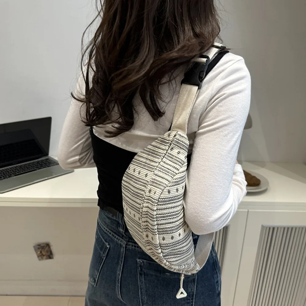 المتخصصة النايلون المرأة حقيبة صدر للرجال سستة حقيبة كتف رياضية عادية سعة كبيرة النمط الياباني قطرة على شكل حقيبة كروسبودي في الهواء الطلق