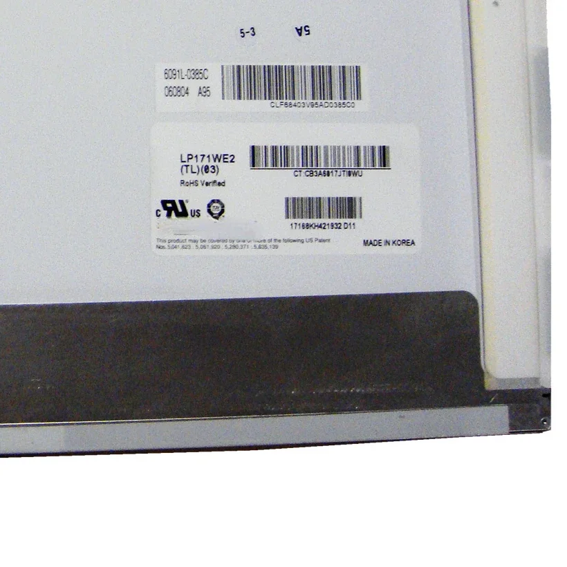 LP171WE2 TL03 LP171W02 A4 fit LTN170WP L02 LP171W02 LTN170P2-L02 LTN170P1 L02  LP171WE3 17.1” 1680*1050 Laptop LCD screen