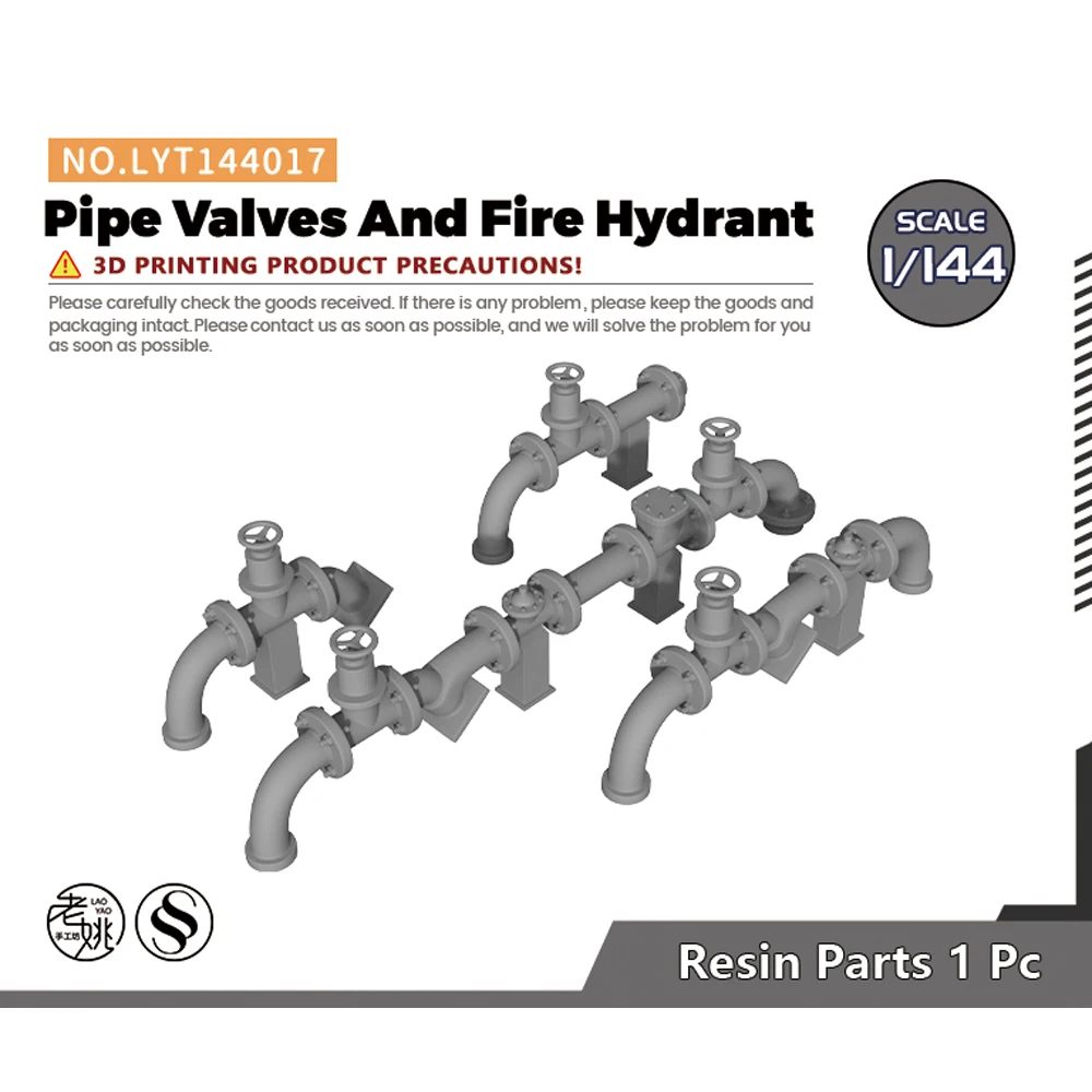 Yao's Studio LYT017 1/87 1/76 1/72 1/64  1/220 1/160 1/144 1/120 1/100 Pipe Valves And Fire Hydrant Model Railroads Display Prop