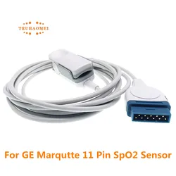 Reusable 11 Pin SpO2 Sensor For GE Marqutte Dash 3000 4000 Solar 8000 Eagle 1000 Patient Monitoring Oximeter