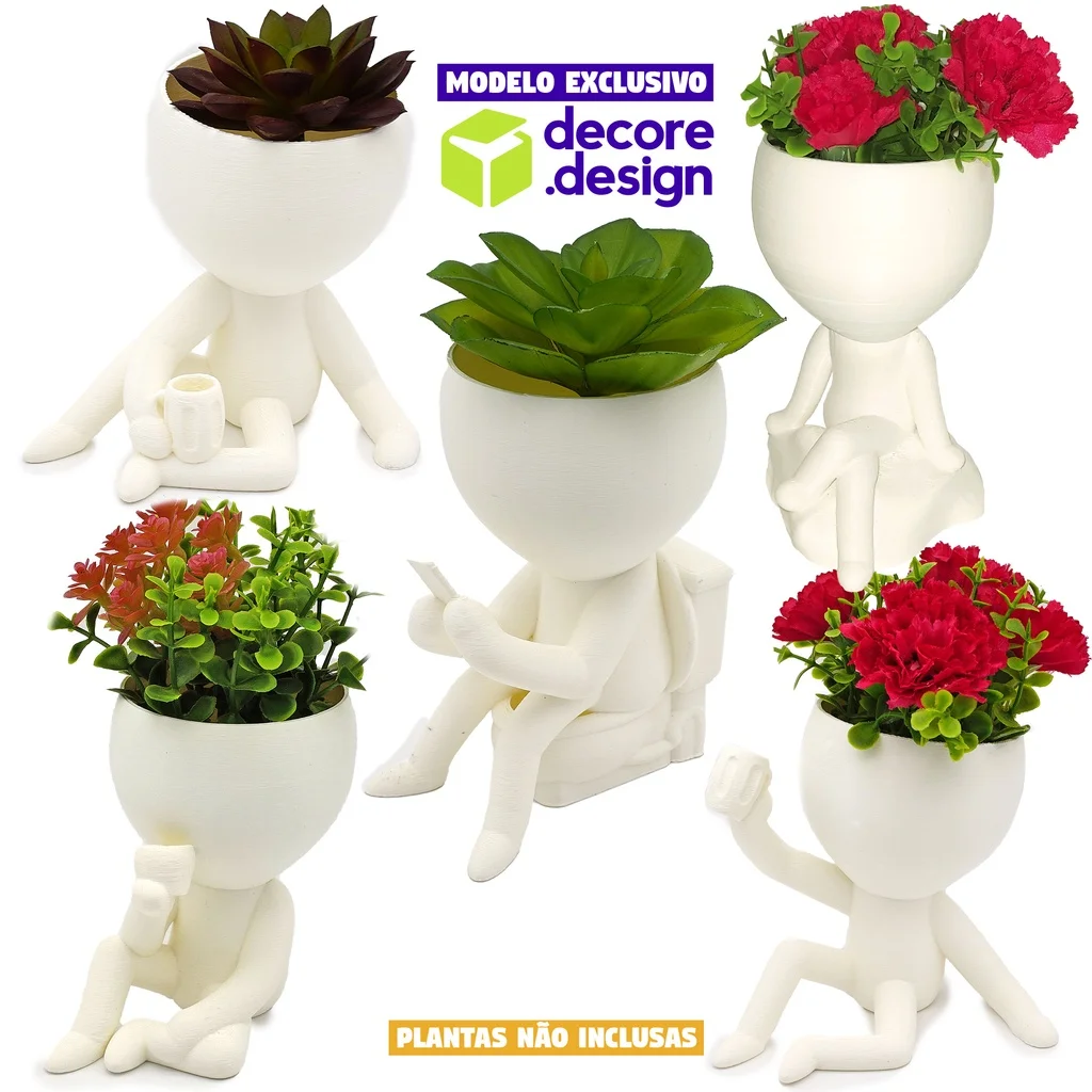 Robert Plant Bob - Kit Succulent Vases With 5 Succulent Vases-KIT 2-EXCLUSIVE DECORE DESIGN