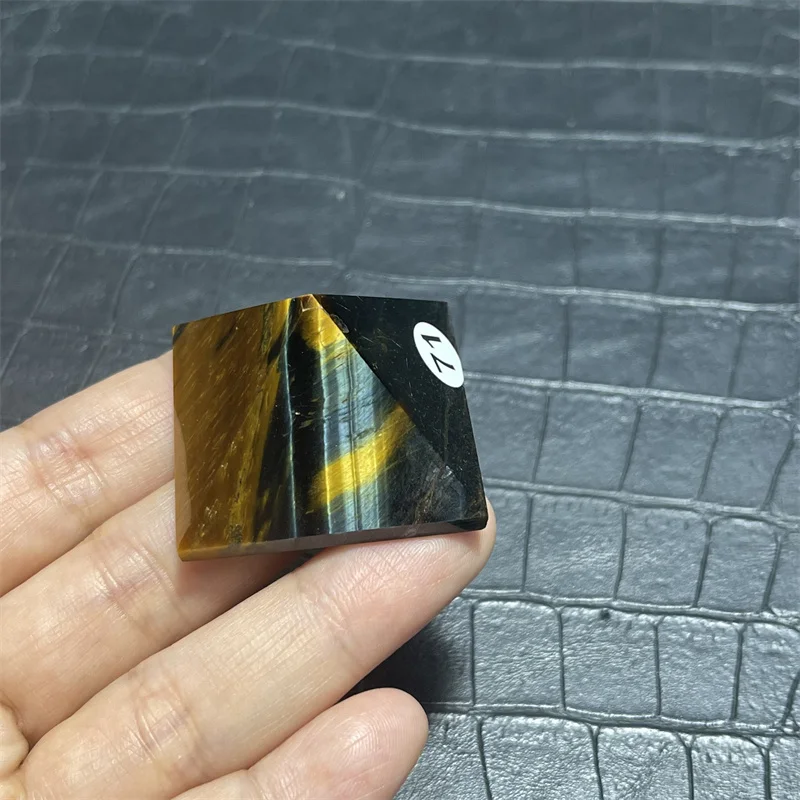 Natural Yellow Blue Tiger Eye Meditation Quartz Crystal Tiger Eye Pyramid Stone Chakra Stone healing Reiki  Home Decoration