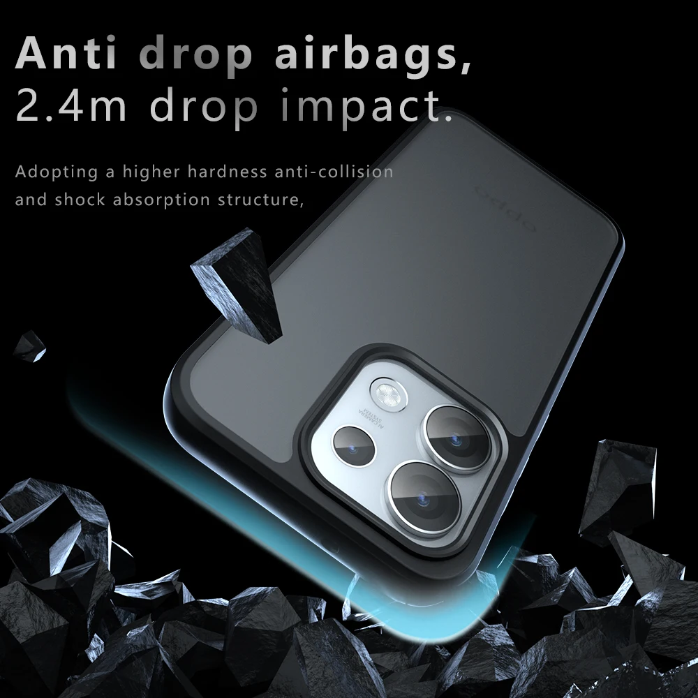 Skin Sensation Airbag Anti Drop Case Cover for Oppo Reno16 Pro Mircropyle Back Case Cover Oppo Reno15 Fundas Oppo Reno14 Reno13