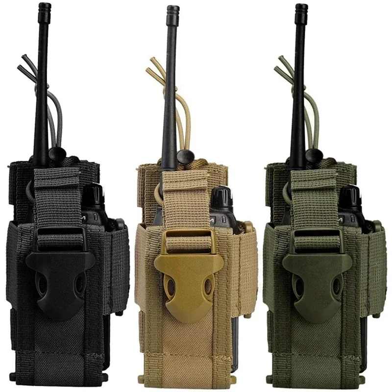 

Tactical Walkie Talkie Holder Bag Molle Radio Pouch Nylon Waist Pack Pocket Pendant Pouch Hunting Accessories