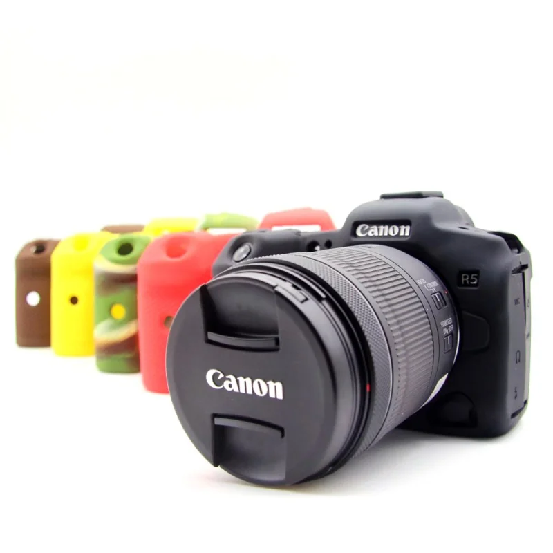 

For Canon EOS R5 R6 Camera Silicone Case r5 r6 Silicone Case Photography Protective Cover Soft Case Bag