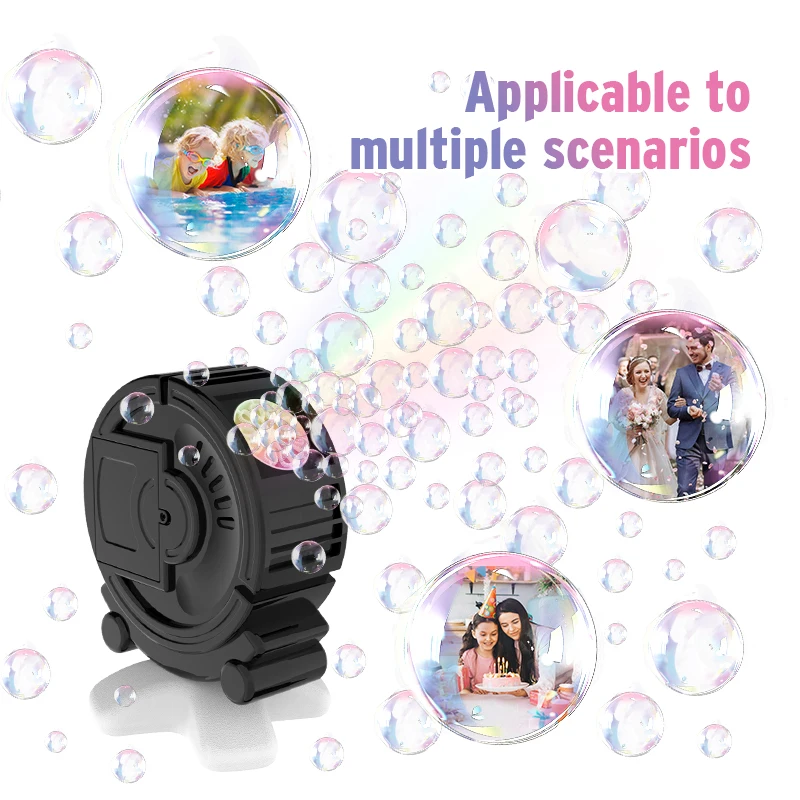 

KNYYSECQ Fully automatic 360 ° rotating bubble machine - ideal choice for outdoor entertainment party props toys holiday gifts