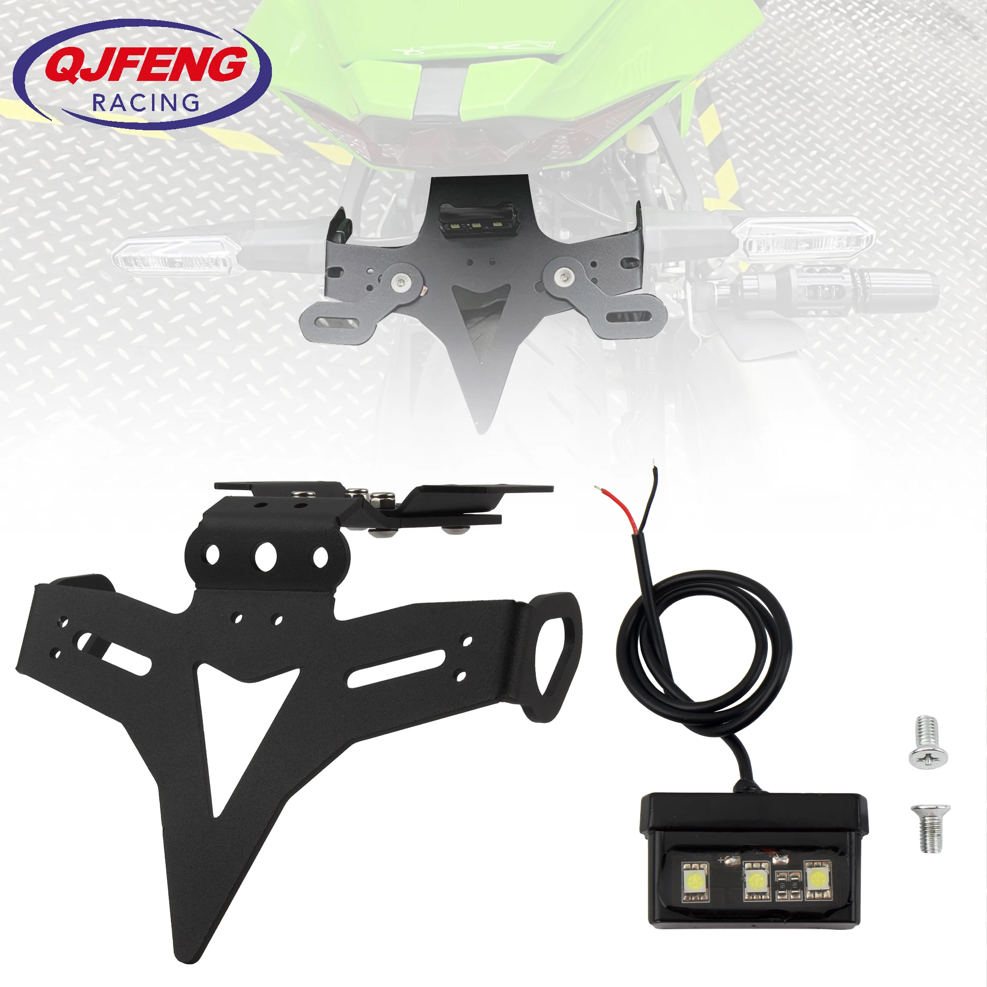 

For Yamaha Enduro Motorcycle License Plate Holder Bracket Tail Light Kit MT-07 FZ-07 2013-2023 Motocross CNC Aluminum Accesorios