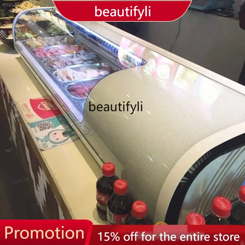 A61 Single Layer Sushi Cabinet Commercial Desktop Cake Refrigerated Transparent Display Small Direct Cold Fresh Cabinet