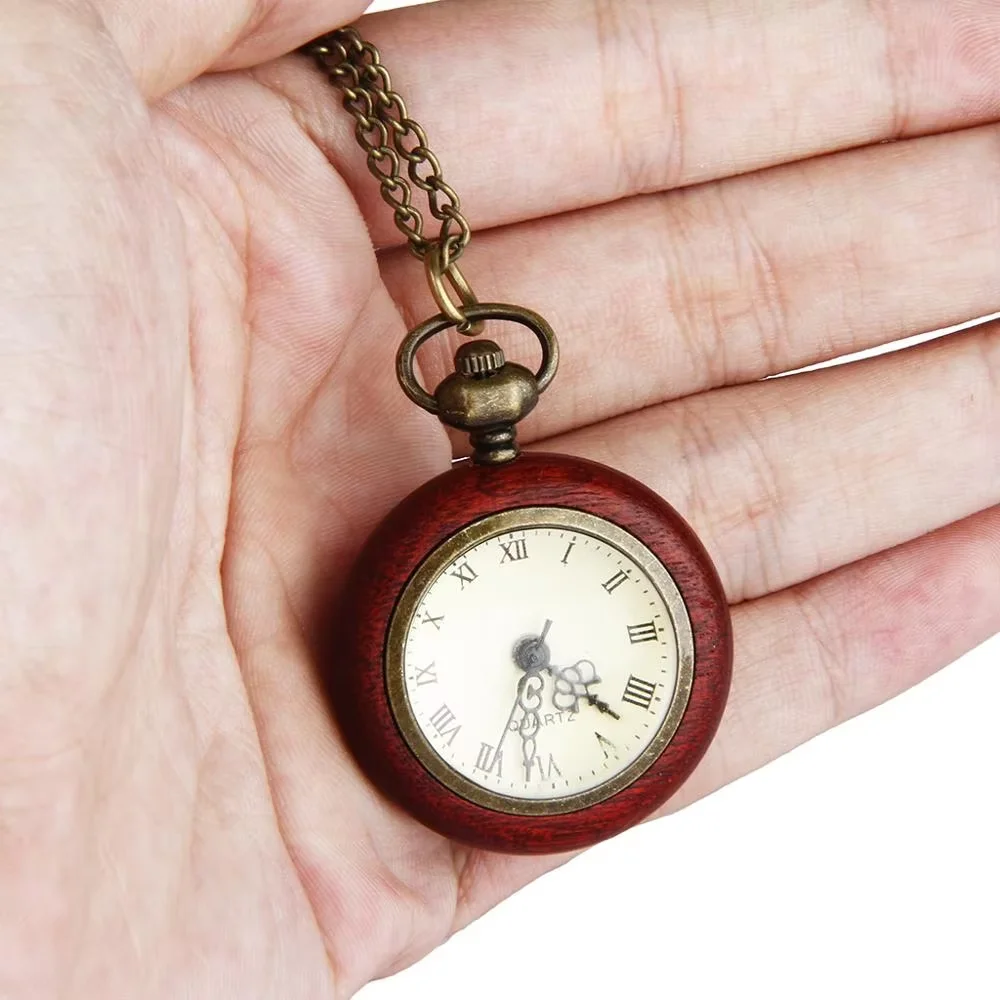New retro small convex gold circle Roman scale pocket watch fashion personality pocket watch
