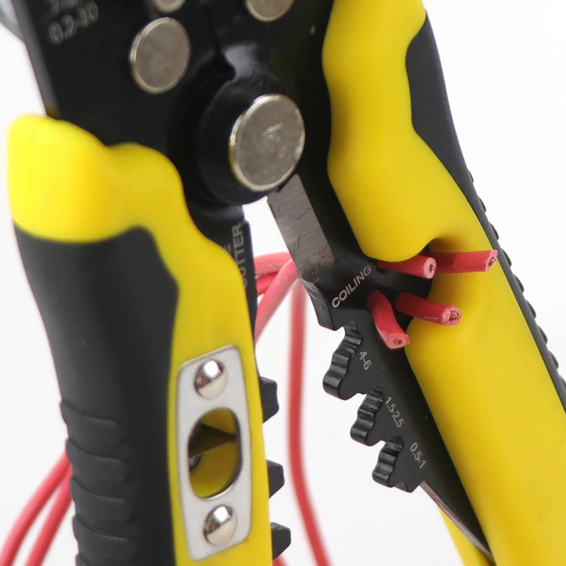 Kabelabisolierzange, Kabelschneider, praktische elektrische, automatische, multifunktionale Reparatur- und Crimpwerkzeuge, Abisolierzange, 0,2–6 mm². – Detail 6