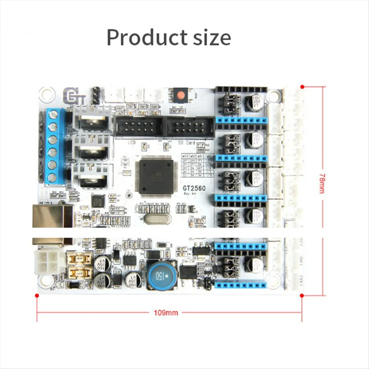 DT553 Newest GT2560 Controller Board 3D Printer Controller Board Power Than + and +Ramps 1.4