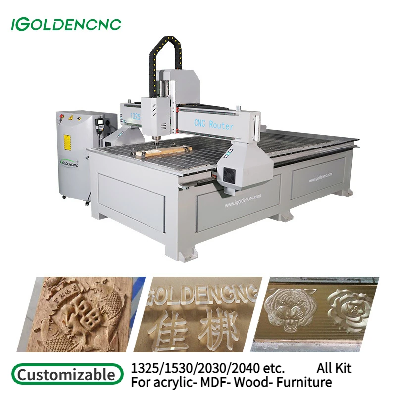 Máquina Router CNC 3D de 4 Ejes con Cabezal Oscilante de 1300*2500mm, Máquina Router CNC para Trabajar la Madera con Cabezal Oscilante de 180 Grados