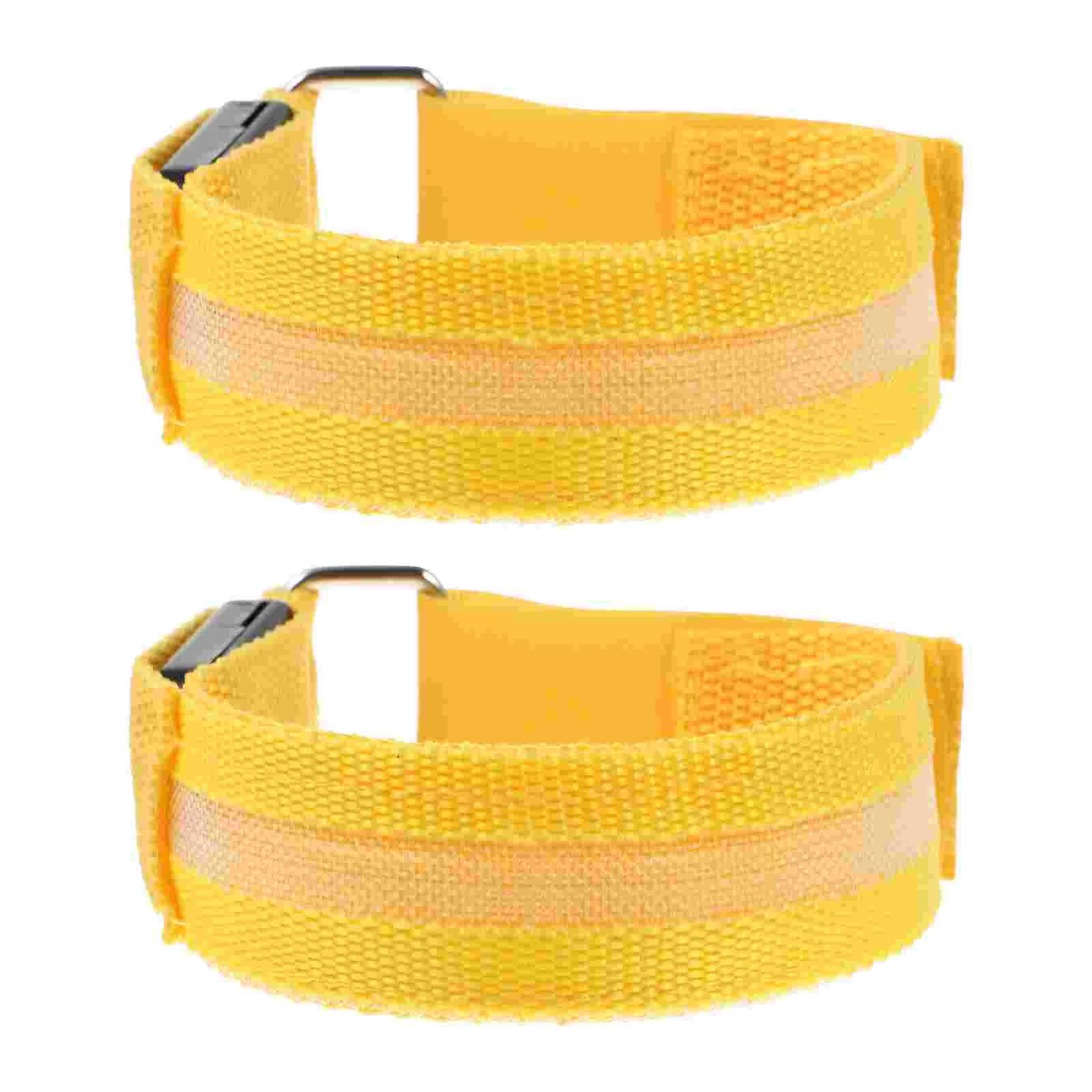 

2Pcs Fluorescent Armband LED Light Rechargeable Night Running Sports Bracelets Lightweight Reflective Outdoor Camping