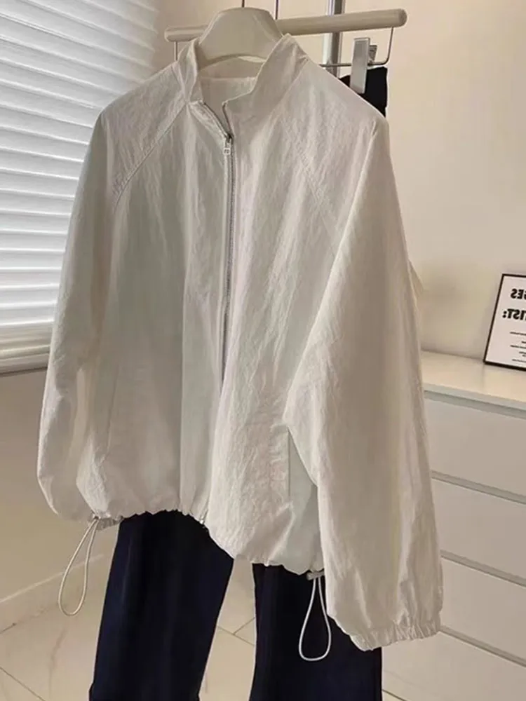 

Korean Sle Versatile Slimming Pure Color Casual Long Sve Faionable Loose Women's irt Outerwear Anti-Aging