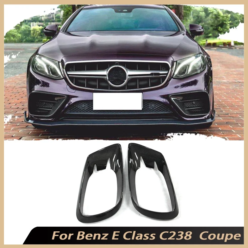 

Carbon Fiber Front Bumper Air Vent Trim Frame Grills Mesh for Mercedes Benz E Class C238 Coupe 2017-2019 FRP Body Kits