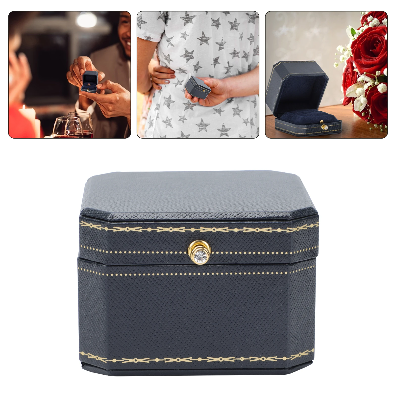 

1pc Ring Box for Jewelry Storage Girls Bracelet Organizer Case Decorative Necklace Holder Packaging Display Tools