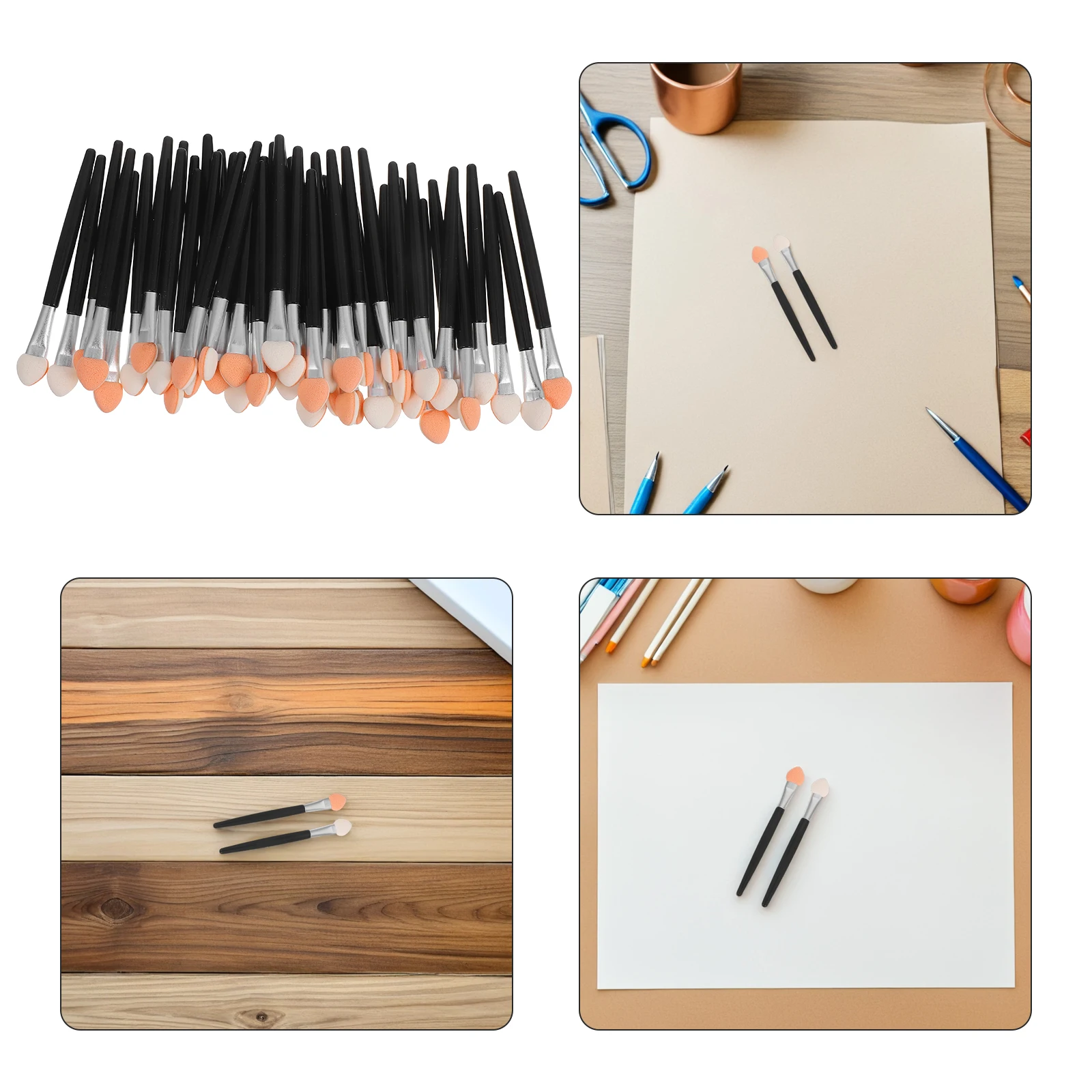 

50Pcs Sponge Paint Applicator Brushes Small Ink Blending Brushes for Detailed Painting DIY Craft Projects Scrapbooking