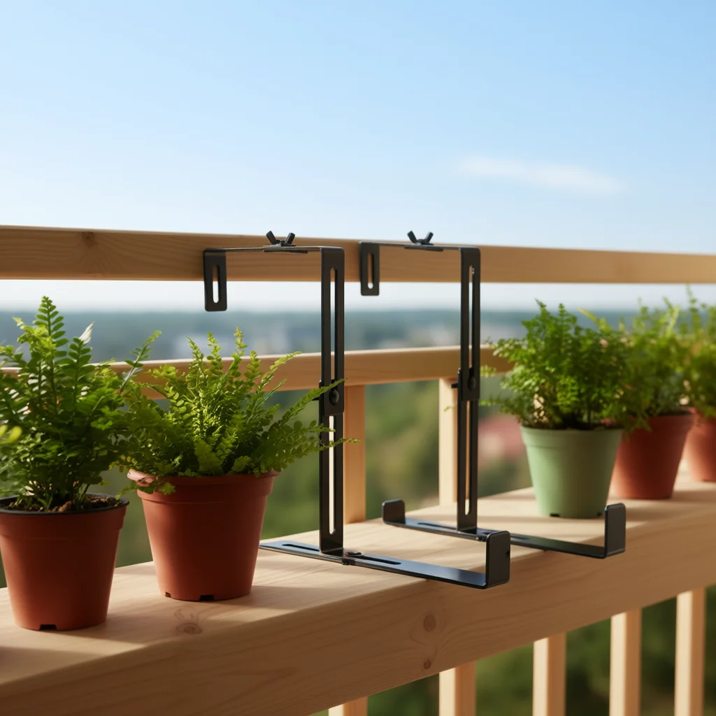 Adjustable steel window sill brackets 2 pieces/4 pieces suitable for balcony fences, flower pots