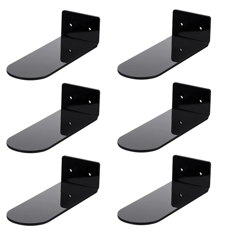 6 Pack Floating Shoe Shelves,Acrylic Wall Mounted Shoe Display Shelves,For Display Collectible Shoe&Sneaker