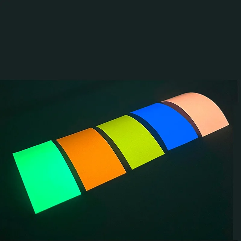 Night Glowing Self-adhesive Tape, Fluorescent PVC Strip, Wall Stickers, 1cm/2cm/3cm/4cm/5cm Width