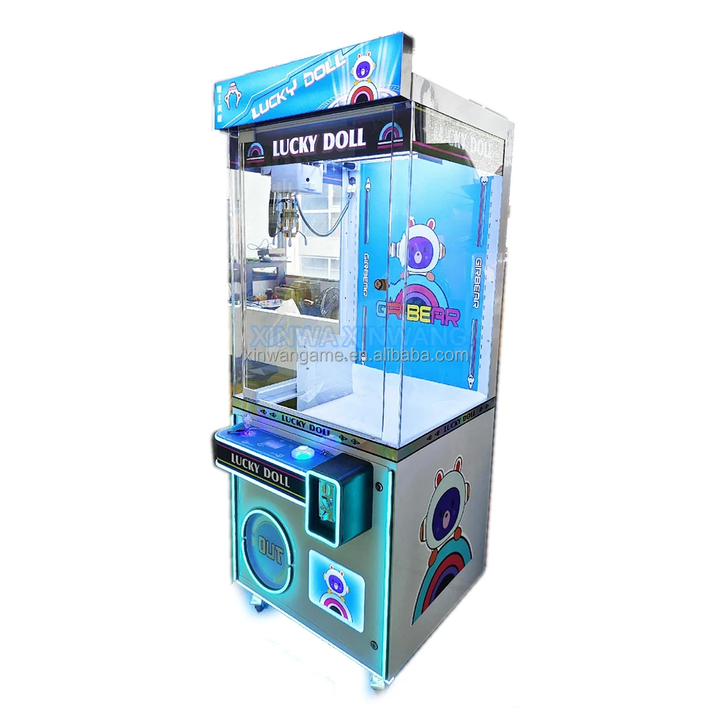 Factory Priced Mini Claw Coin-Operated Arcade Machine Colorful Lights Board Material Prize Snack Plush Toys Vending Machine Sale