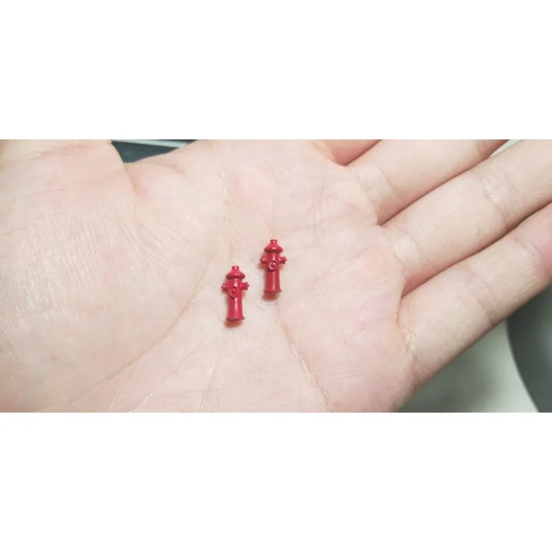 2PCS 1/64 87 Car Model Scene Accessories Series Simulation Fire Hydrant Model Manual B010