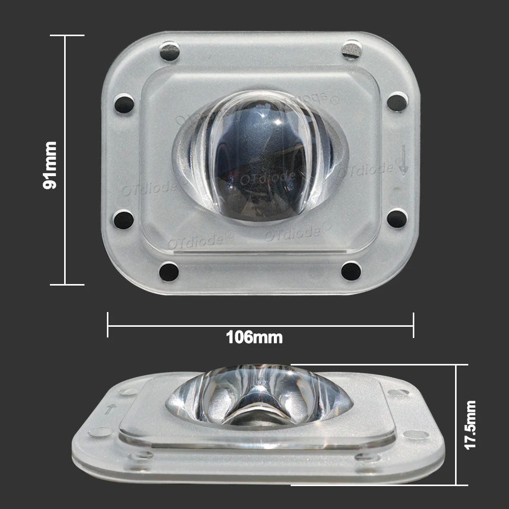 COB lens high temperature resistant advanced optical polarization lens single large apple LED street light Pc lens