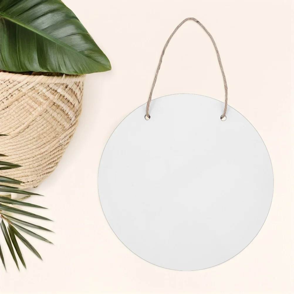 

2Pcs Sublimation Blank Door Hangers Round Mdf DIY Craft Hanging Sign Board for Home Office Decoration Art Text