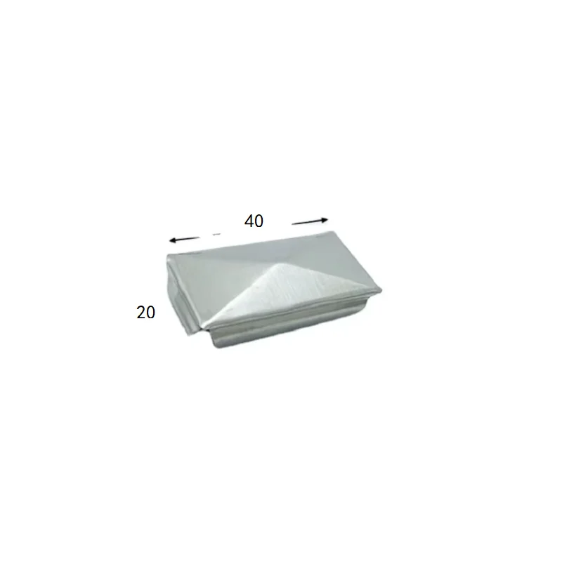 2400pcs Not need welding square stainless steel sealing cap tube plug rectangular 4020 inner plug