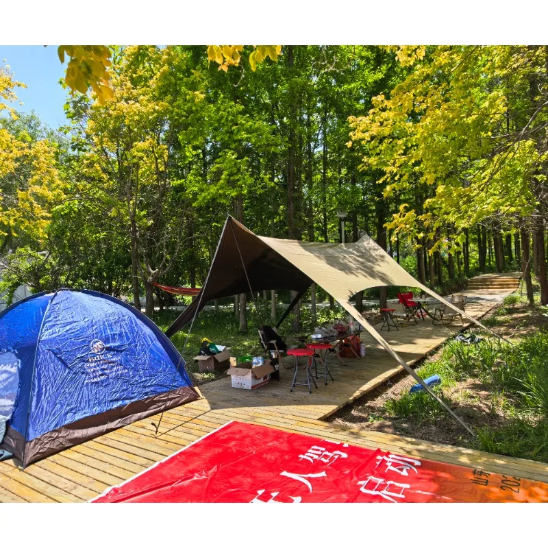 Vinyl Coated Tent Outdoor Camping Waterproof Sun Shade Beach Party Picnic Large Portable Canopy