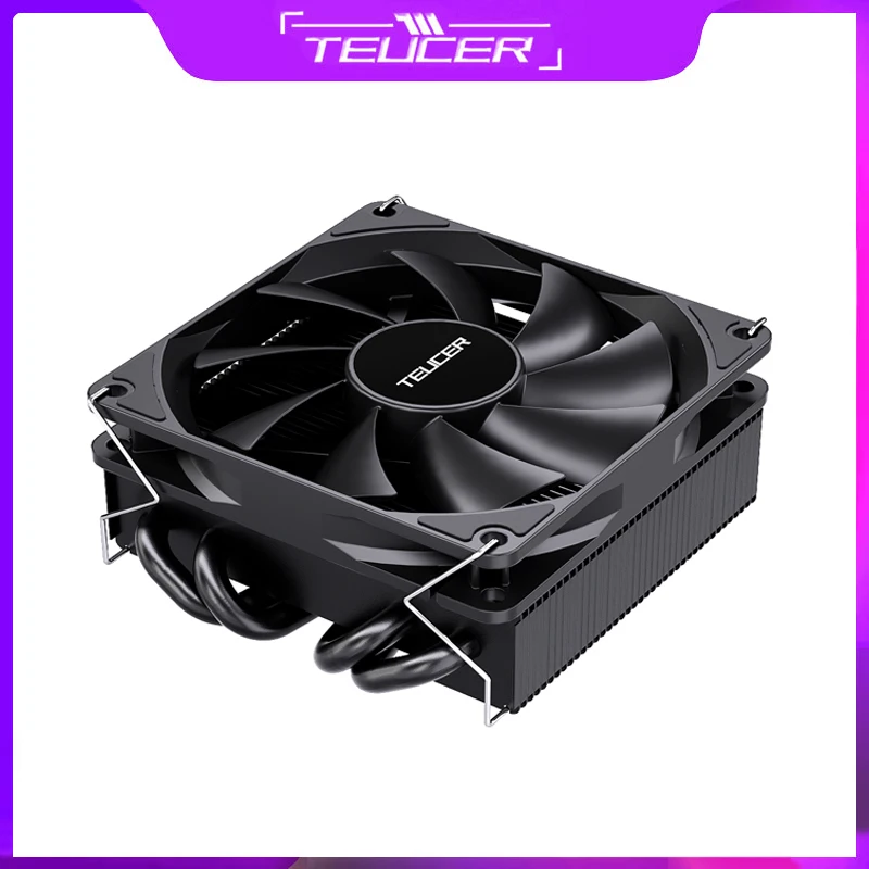 TEUCER 4 Heat Pipes 45CM Ultra Thin Heat Sink Low Profile ITX Gaming Radiator TDP 130W CPU Cooler For LGA1700/115X/2011/2066 AM5