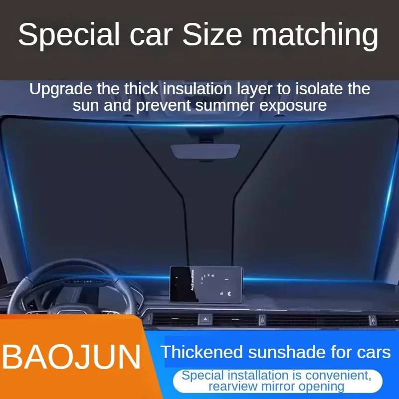 

DWOE Car Windshield CloudEV Sunshades Sun Shade Cover Visors Front Window Sunscreen Protector Parasol For BAOJUN 510 530 610 630