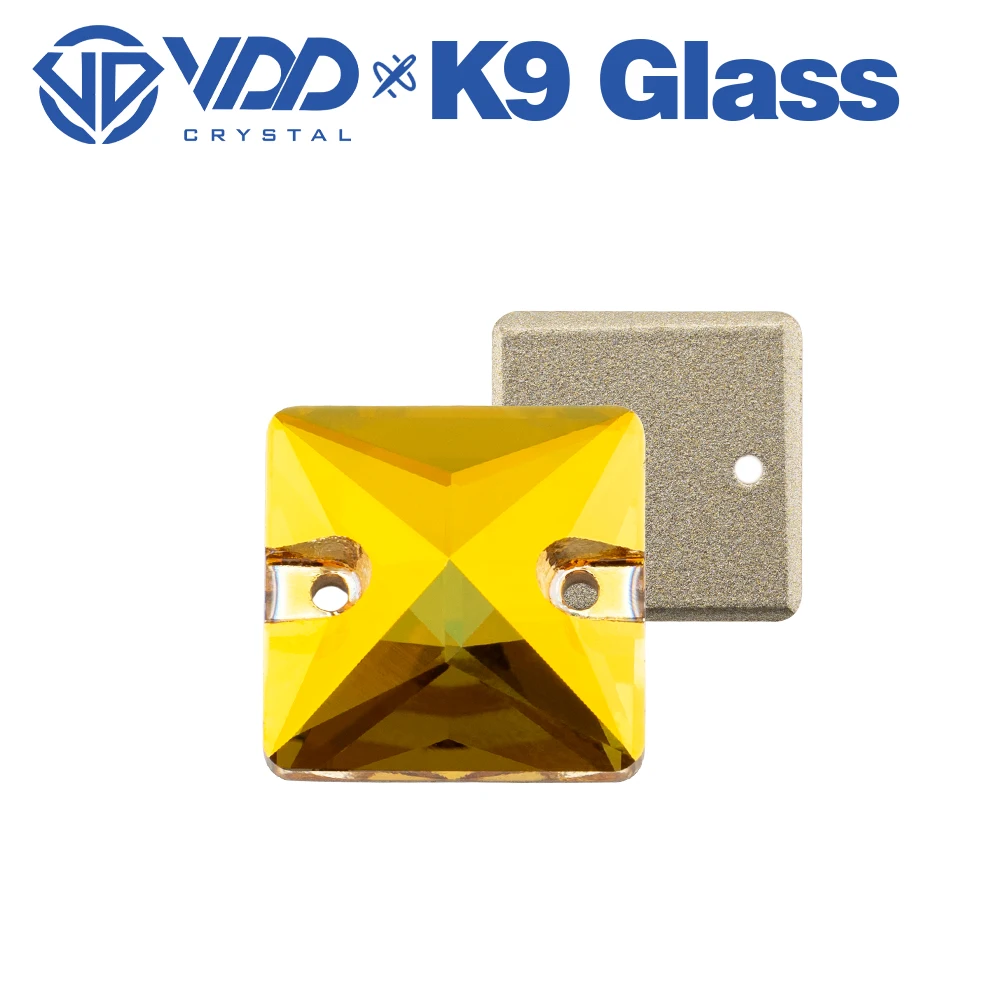 VDD S258 Sunshine Square AAAAA Top-Qualität K9 Glas aufnähbare Strasssteine, flache Kristallsteine zum Aufnähen für Kleidungsdekorationen – Detail 4