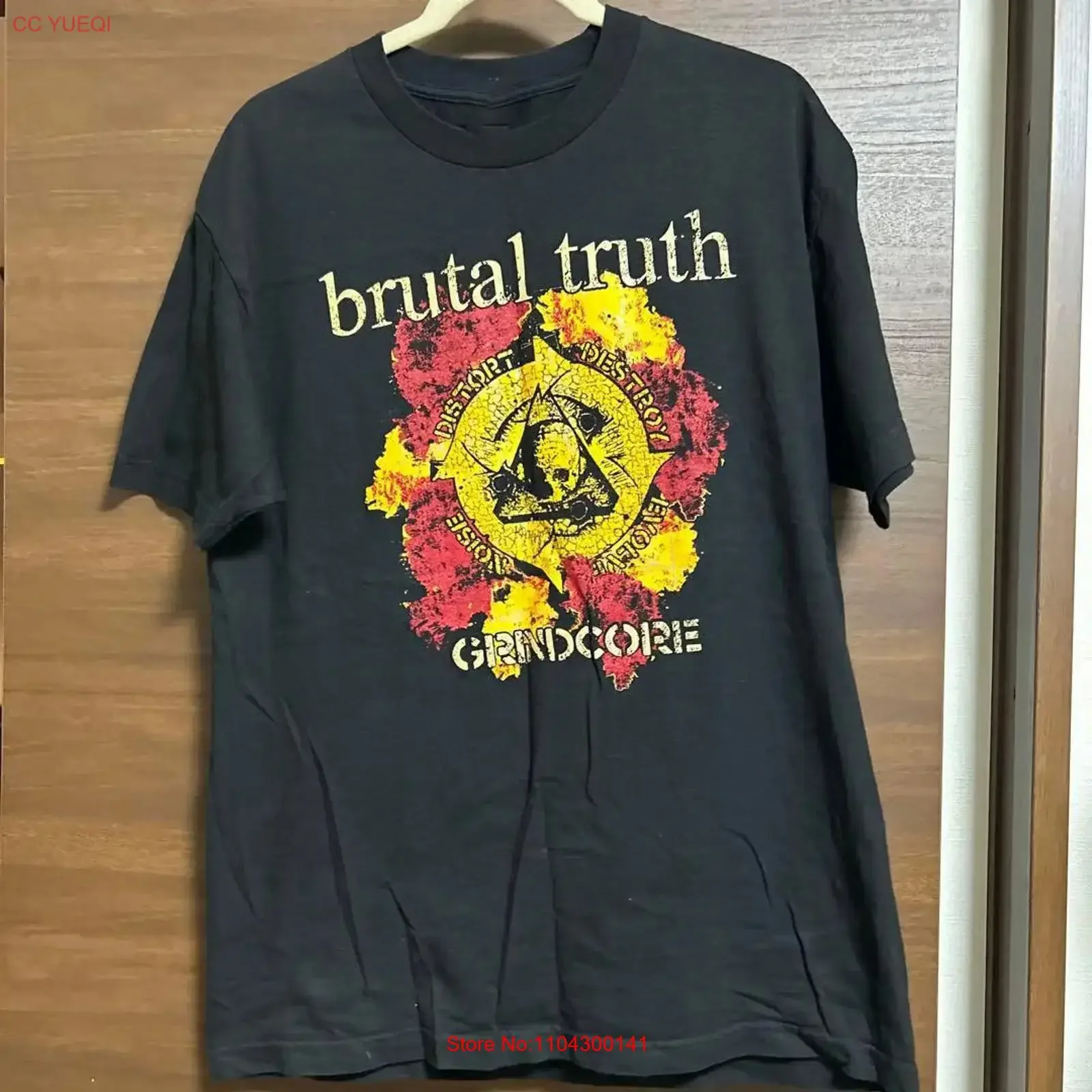 Vintage All Size Brutal Truth earache band t shirt SA369 vintage Washed graphic fashion streetwear Breathable homme Versatile