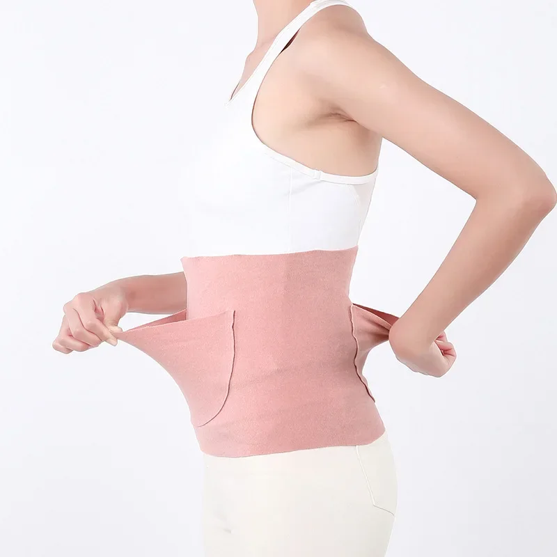 

Women's Velvet Waist Support Thin Lumbar Brace Soft Belt for Fitness Abdomen Back Pressure Warmer Cummerbund for Summer Autumn