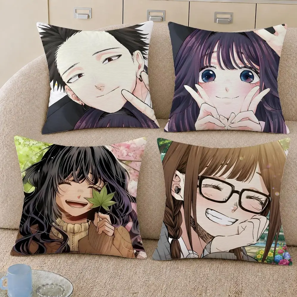 Manga Kaoru Hana Rintaro Kaoruko Cushion Cover Decorative Pillowcase Soft Short Plush Cozy Durable Sofa Home Decor Items Gift