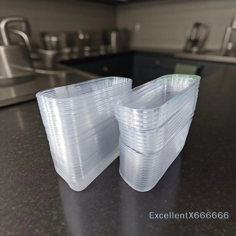 Picture 4: Bulk Transparent Rectangular Dessert Container, 280ml, Set of 50