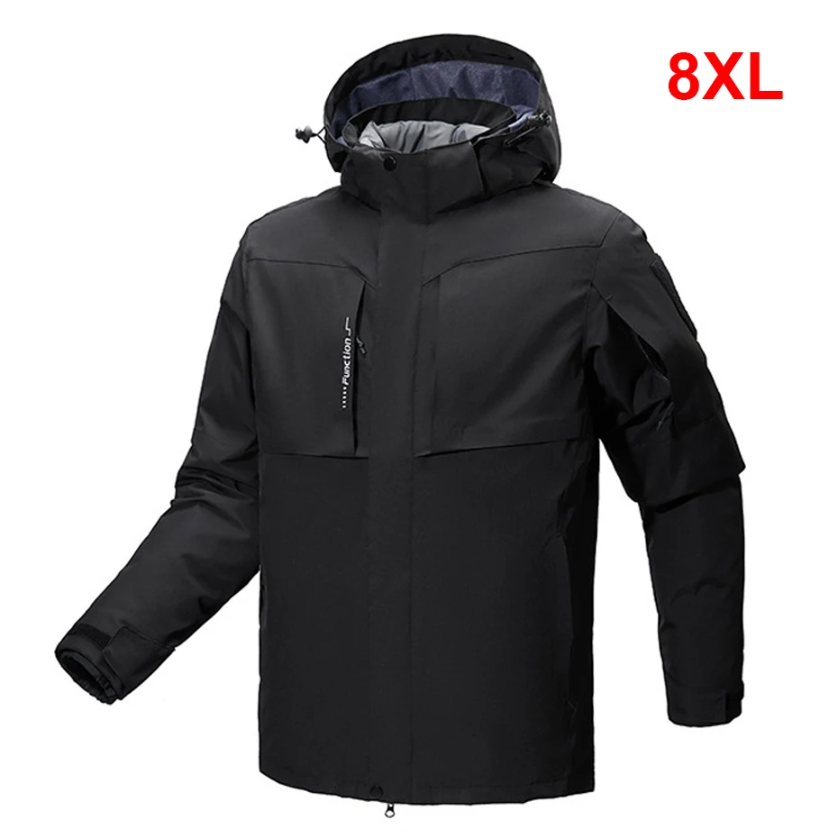 

Waterproof Windbreaker Jacket Men Autumn Winter Removable Inner Liner Jacket Plus Size 8XL Fashion Casual Outdoor Outerwear