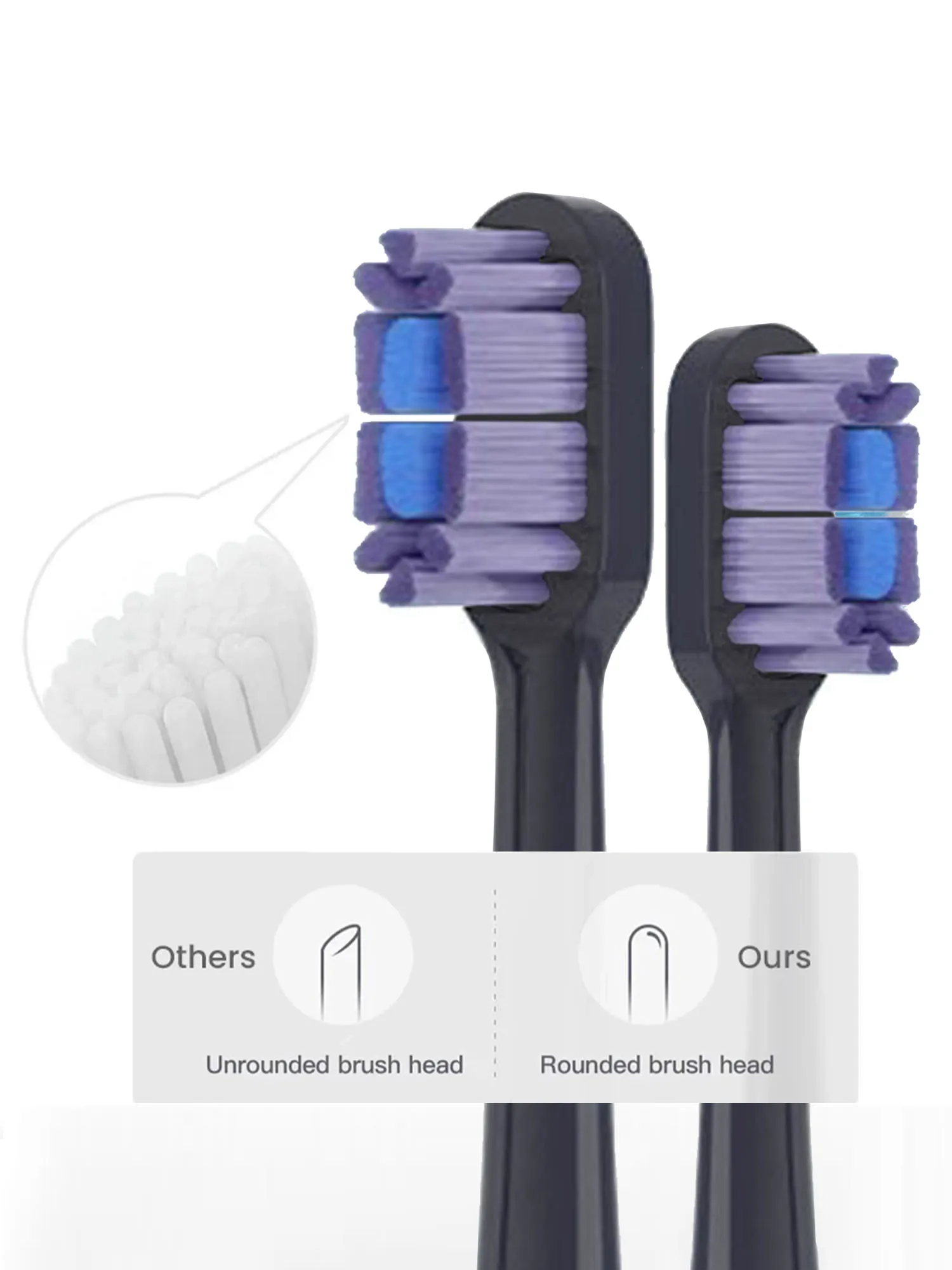 4PCS For Xiaomi Mijia T700 Sonic Electric Toothbrush Heads 3D Oral Whitening High-density Replacement Tooth Brush Head
