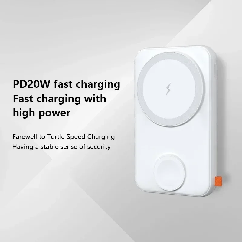 Wireless Magnetic Fast Charger With Foldable Stand External Spare Battery For IPhone Samsung Huawei Portable Power Bank 10000mAh