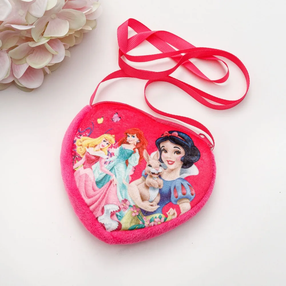 Disney Frozen Shoulder Bag Coin Purse Action Figure Toy Snow White Mermaid Cute Crossbody Bags Backpack Kids Girls Birthday Gift