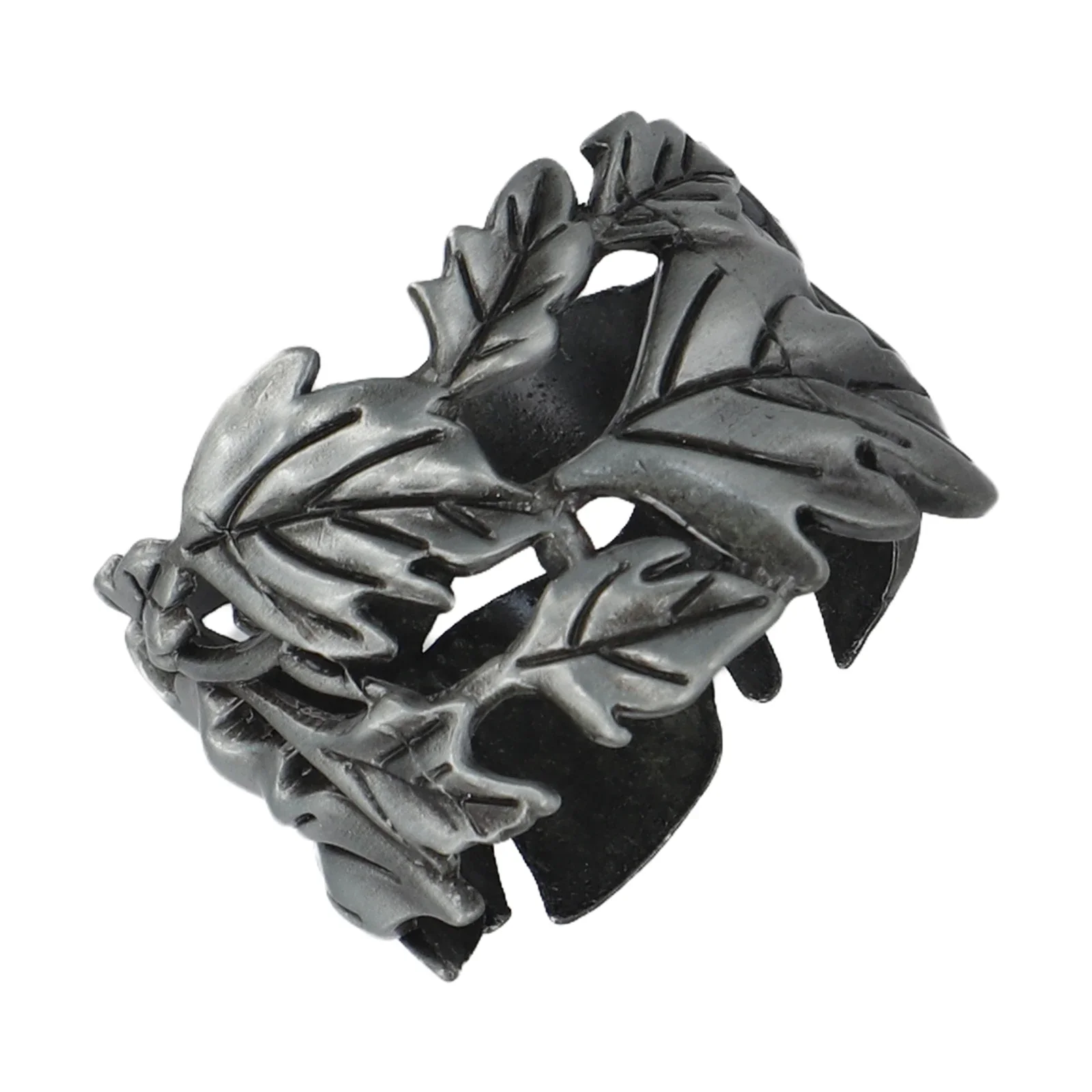 Elegant Antique Napkin Ring Leaf Shaped Ring Metal Napkin Holder Sturdy Construction Timeless Elegance Chic Aesthetic