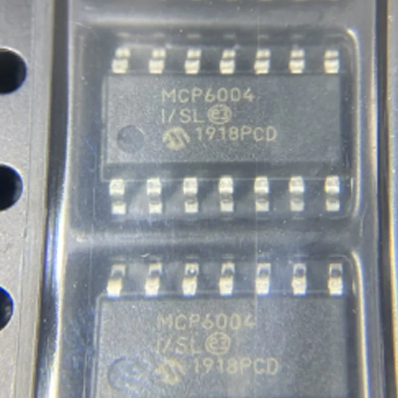 10Pcs Original Mcp6004T-I/Sl Mcp6004 Smd Sop-14 Operational Amplifier Chip