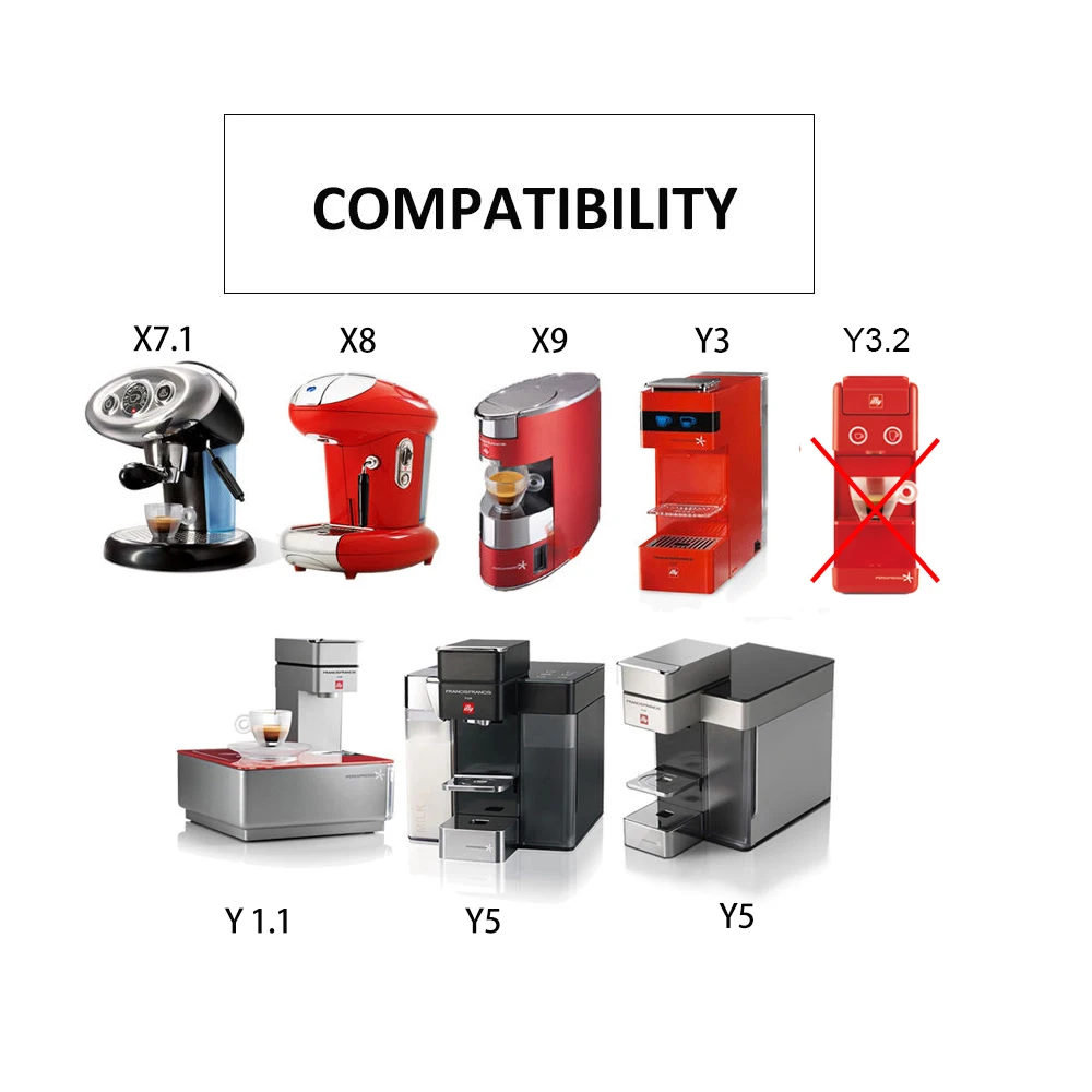 Многоразовые капсулы ICafilas для кофе, капсулы для illy X7.1 illy Y3.2 X8 X9 Y5 Mahine, многоразовые фильтры для кофе из нержавеющей стали