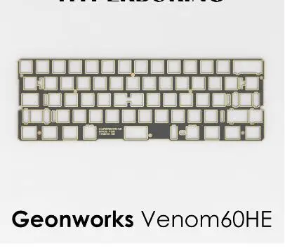 Geonworks Venom 60HE キーボードプレート FR4 アルミニウム PC CF