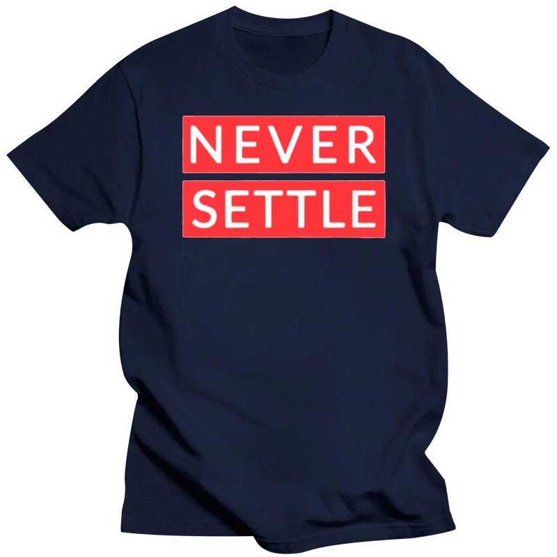 Men tshirt Never Settle OnePlus Red Unisex T Shirt women T-Shirt tees top